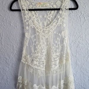 BFF- Lace Racerback Tank